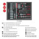 KS Tools 1/4"+3/8"+1/2" dopsleutelset, 195 stuks in 1/1 systeem insteek