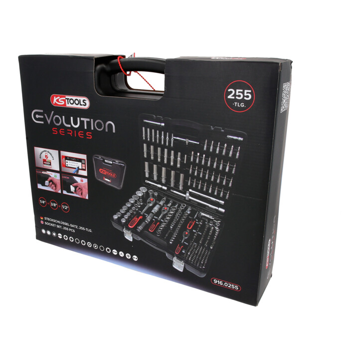 KS Tools 1/4"+3/8"+1/2" Steckschlüssel-Satz, 255-tlg