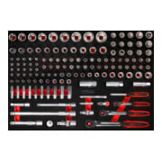 KS Tools 1/4" + 3/8" + 1/2" Steckschlüssel-Satz in Schaumstoffeinlage, 139-tlg