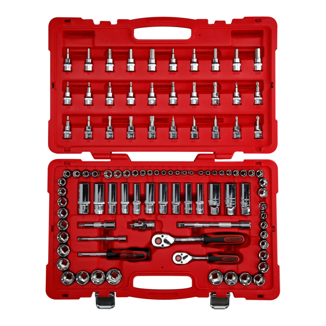 KS Tools 1/4"+3/8" CHROMEplus dopsleutelset, 100-delig.