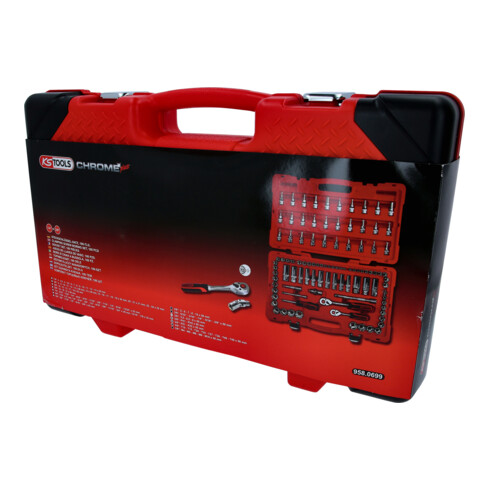 KS Tools 1/4"+3/8" CHROMEplus dopsleutelset, 100-delig.