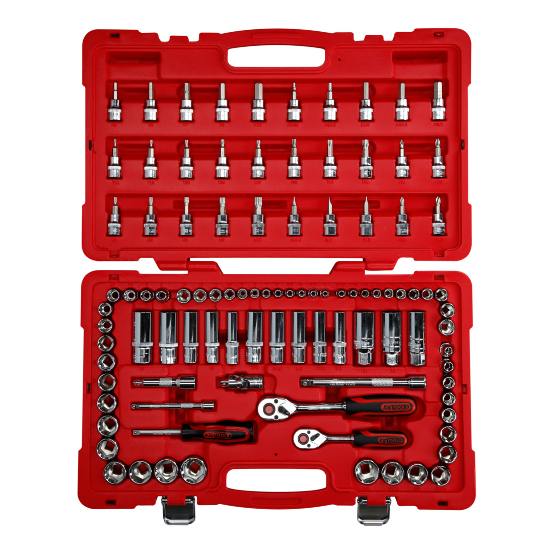 KS Tools 1/4"+3/8" CHROMEplus set de clés à douille, 100 pcs.