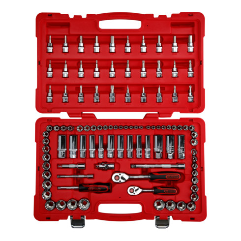 KS Tools 1/4"+3/8" CHROMEplus Steckschlüssel-Satz, 100-tlg.