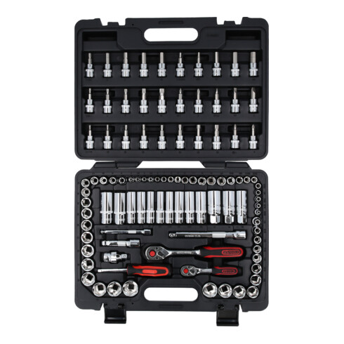 KS Tools 1/4"+3/8" CHROMEplus Steckschlüssel-Satz, 99-teilig