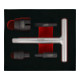 KS Tools 1/4"+3/8" olie service speciaal profiel set voor kunststof olie aftappluggen, 5 stuks.-1