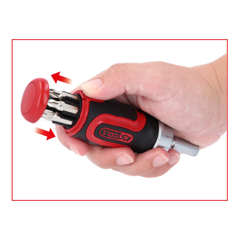 KS Tools 1/4" 6 in 1 Mini-ratel-schroevendraaier