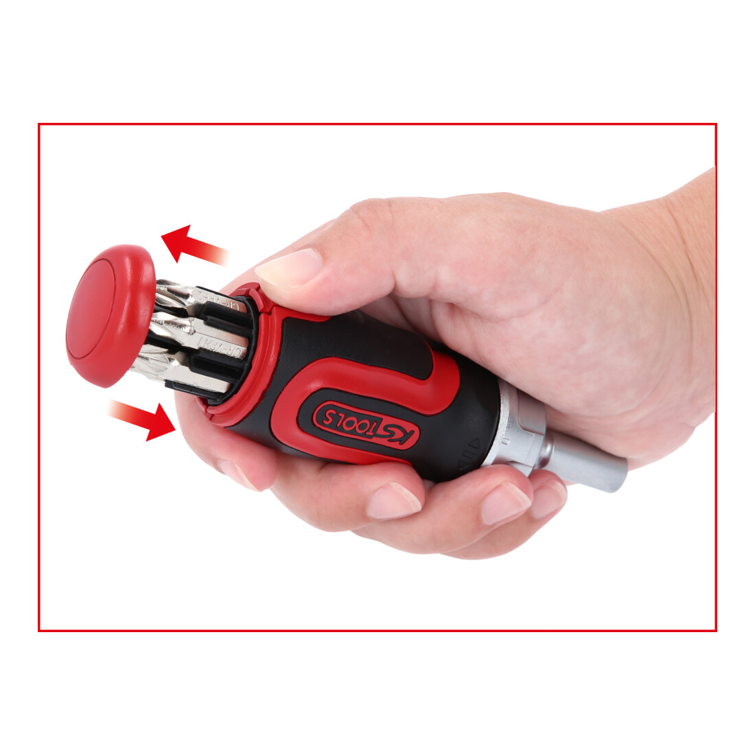 KS Tools 1/4" 6 in 1 Mini-ratel-schroevendraaier
