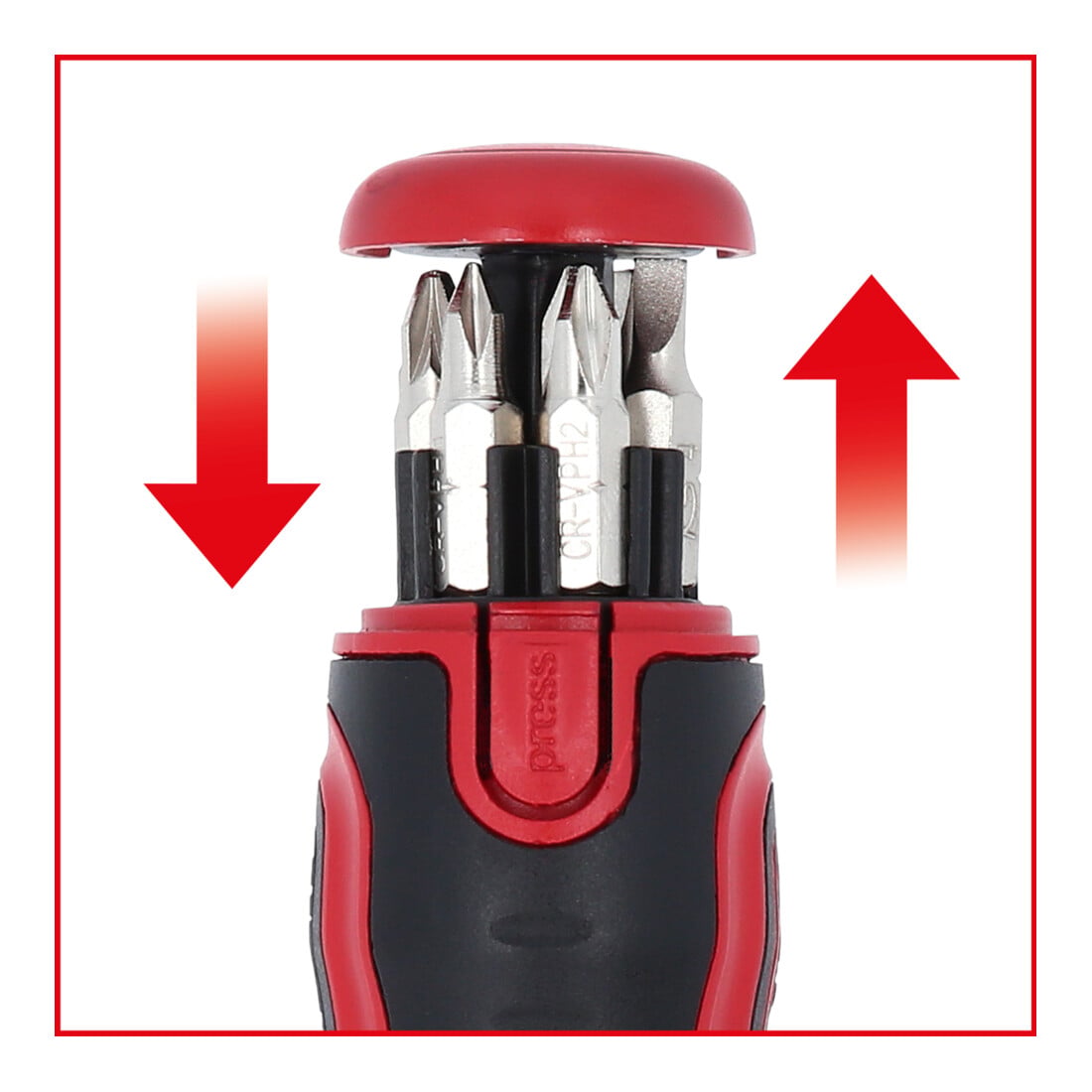 KS Tools 1/4" 6 in 1 Mini-Ratschen-Schraubendreher
