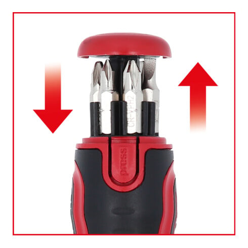 KS Tools 1/4" 6 in 1 Mini-Ratschen-Schraubendreher