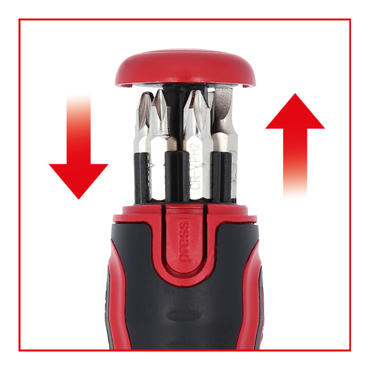 KS Tools 1/4" 6 in 1 Mini-Ratschen-Schraubendreher