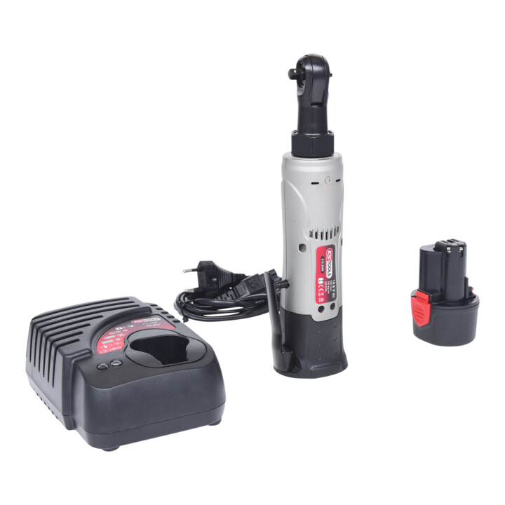 KS Tools 1/4" accu-omkeerbare ratel, 34Nm, 220 rpm 10,8V, met 1 accu en 1 lader