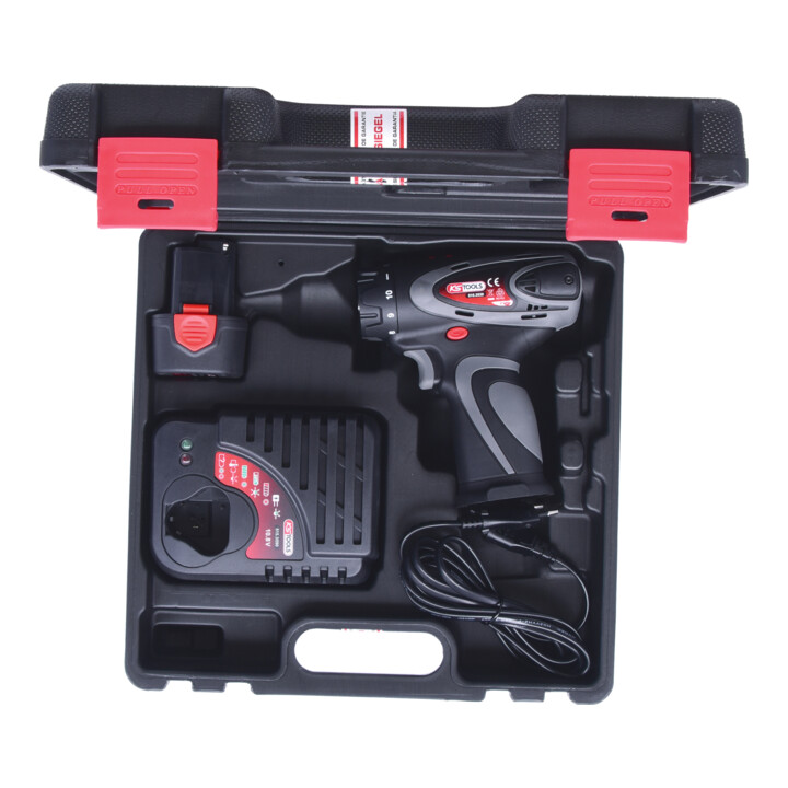 KS Tools 1/4" accuboorschroefmachine, 24Nm, 400 omw/min 10,8V, met 1 accu en 1 lader