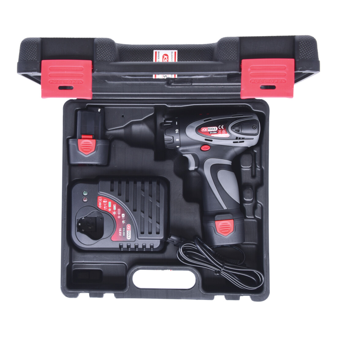 KS Tools 1/4" Akku-Bit-Schrauber, 24Nm, 400 U/min 10,8V, mit 2 Akkus und 1 Ladegerät