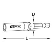KS Tools 1/4" auto-Slimlock snelwissel bithouder, 65mm-2