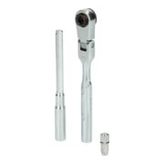 KS Tools 1/4" Bit-Gelenk-Umschalt-Knarren-Satz mit Steckadapter für Stecknüsse, 3-tlg.-2
