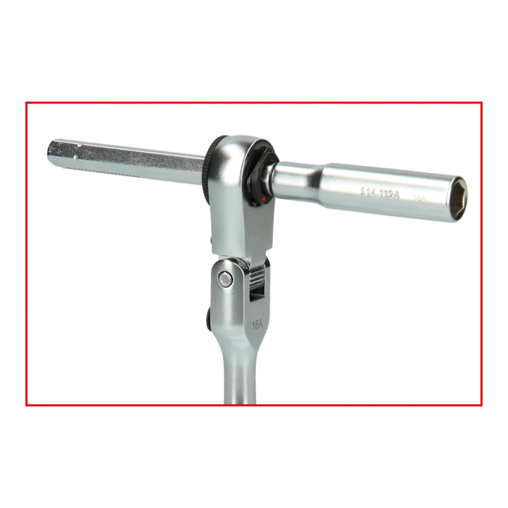 KS Tools 1/4" Bit-Gelenk-Umschalt-Knarren-Satz mit Steckadapter für Stecknüsse, 3-tlg.