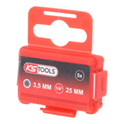 KS Tools 1/4" Bit Innensechskant, 25mm, Kugelkopf, 3,5mm, 5er Pack-2