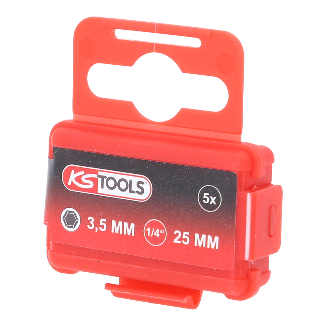 KS Tools 1/4" Bit Innensechskant, 25mm, Kugelkopf, 3,5mm, 5er Pack
