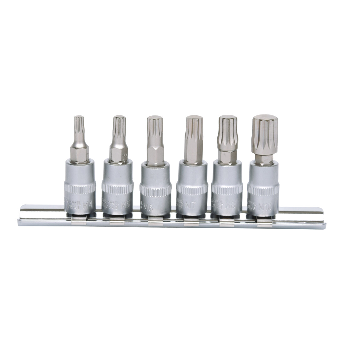 KS Tools 1/4" Bit-Stecknuss-Satz XZN, 6-teilig, M4-M10