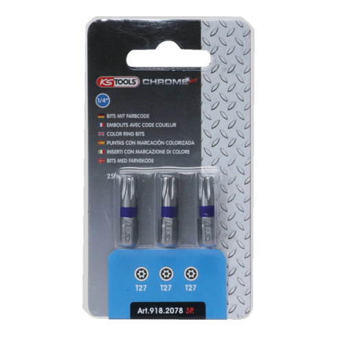 KS Tools 1/4" CHROMEplus Bit, TB, 3er Pack