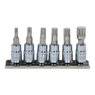 KS Tools 1/4" CHROMEplus bit dopsleutelset XZN, 6 delig