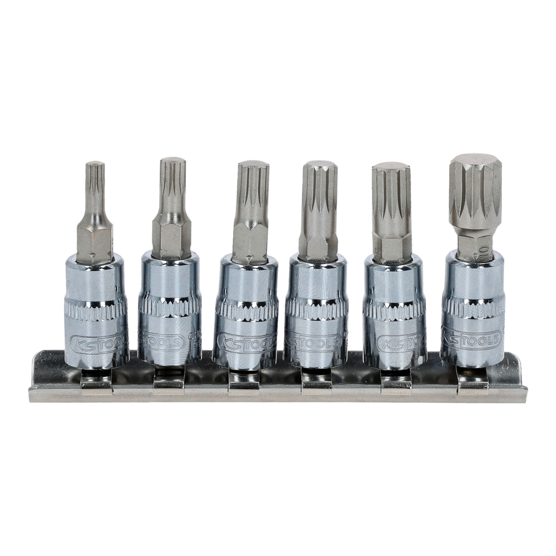 KS Tools 1/4" CHROMEplus bit dopsleutelset XZN, 6 delig