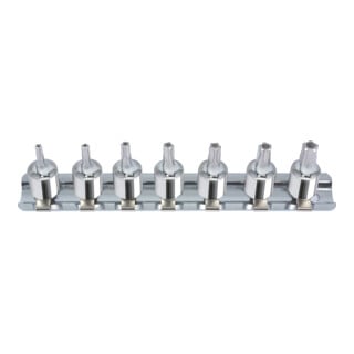 KS Tools 1/4" CHROMEplus Bit-Stecknuss-Satz Fünfstern Bohrung, 7-teiligTS10-TS40