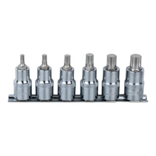 KS Tools 1/4"CHROMEplus Bit-Stecknuss-Satz XZN, 6-teilig