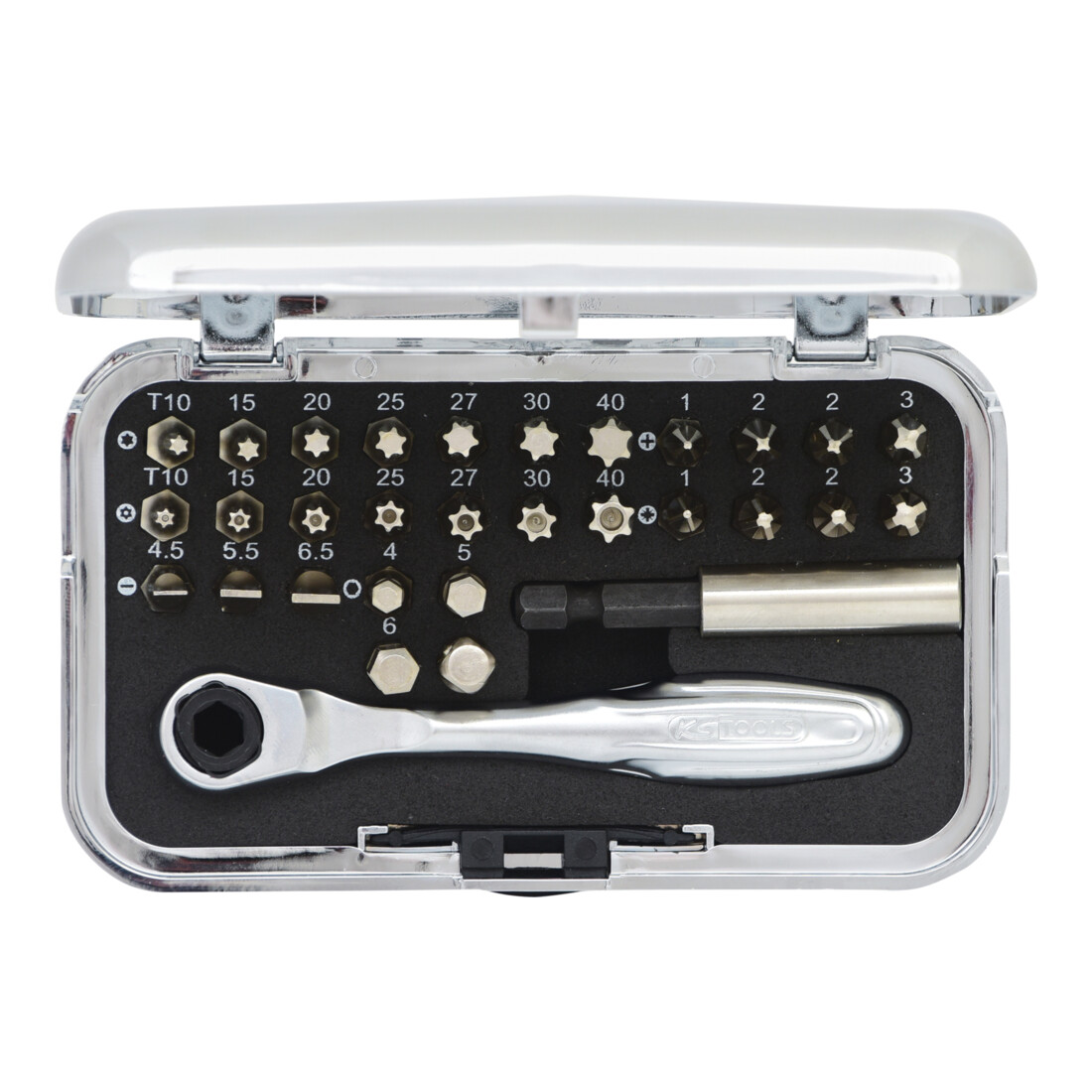 KS Tools 1/4" CHROMEplus bitset, 31 stuks