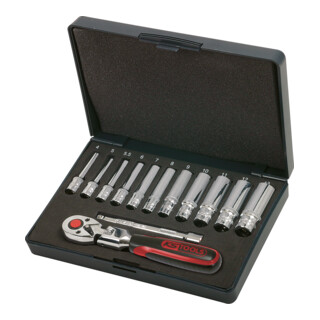 KS Tools 1/4" CHROMEplus dopsleutelset, 13-delig