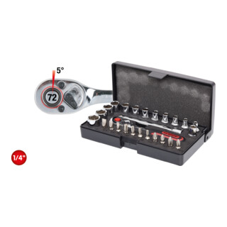 KS Tools 1/4" CHROMEplus dopsleutelset, 26 stuks