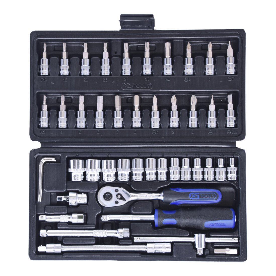 KS Tools 1/4" CHROMEplus dopsleutelset, 46 stuks