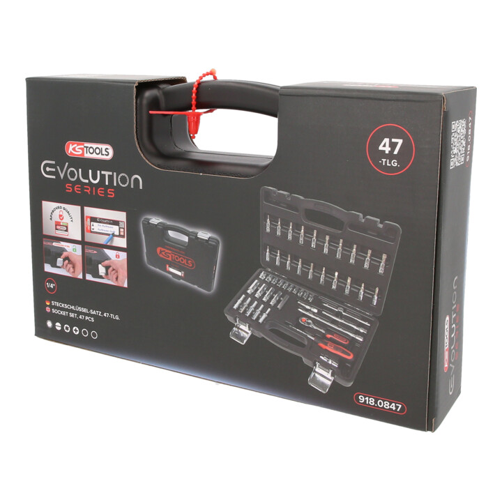KS Tools 1/4" CHROMEplus dopsleutelset, 47 stuks