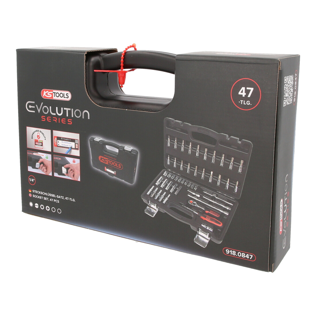 KS Tools 1/4" CHROMEplus dopsleutelset, 47 stuks
