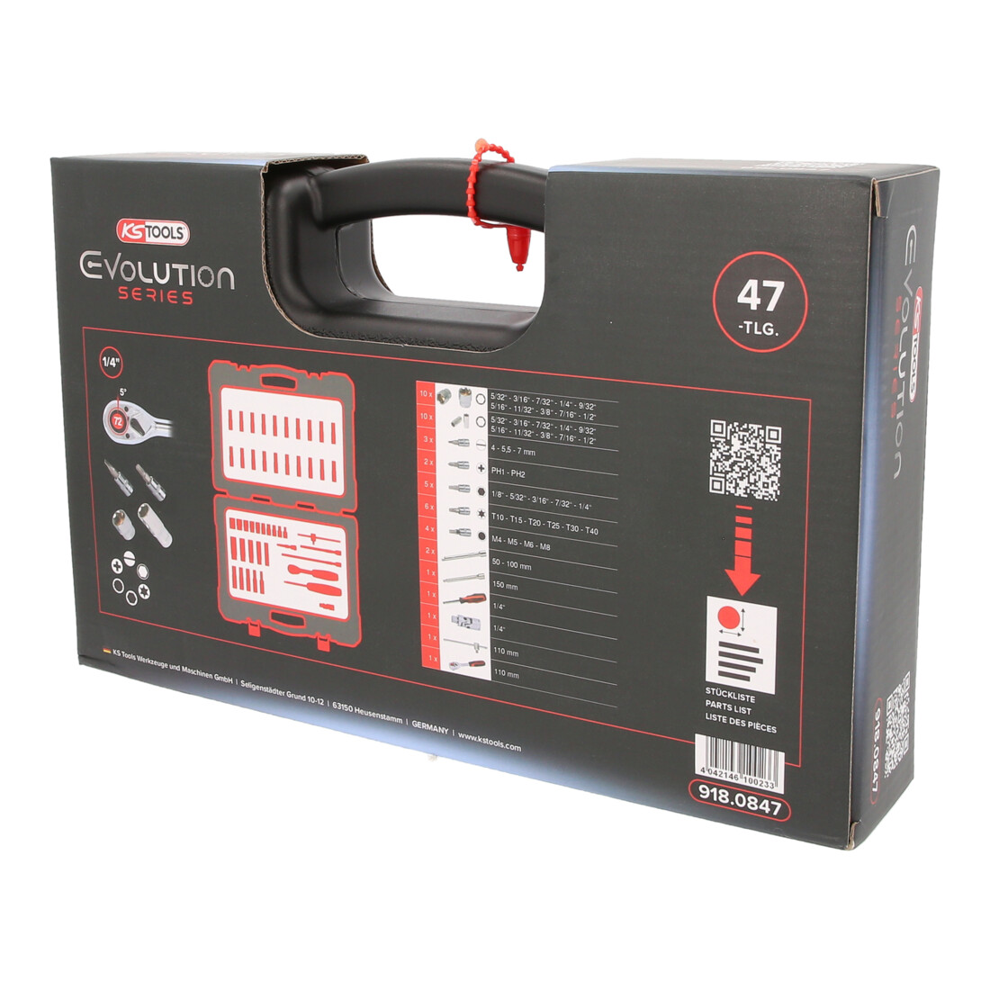 KS Tools 1/4" CHROMEplus dopsleutelset, 47 stuks