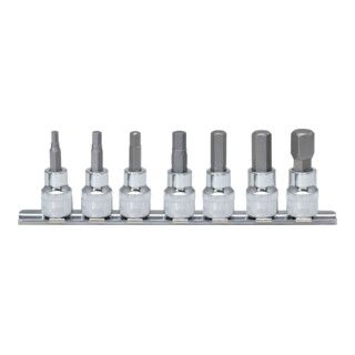 KS Tools 1/4" CHROMEplus inbusbitset, 7 stuks2.5-8mm