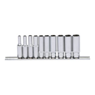 KS Tools 1/4" CHROMEplus inbussleutelset, lang, 10 stuks 4-13mm