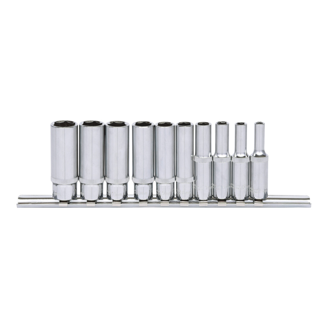 KS Tools 1/4" CHROMEplus inbussleutelset, lang, 10 stuks 4-13mm