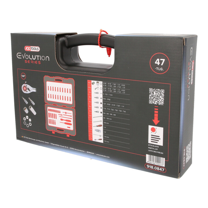 KS Tools 1/4" CHROMEplus Steckschlüssel-Satz, 47-teilig