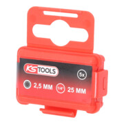 KS Tools 1/4" CLASSIC bit inbus, 25mm, kogelkop, 2,5mm, set van 5-2