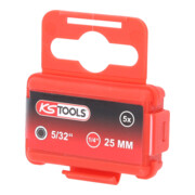 KS Tools 1/4" CLASSIC bit inbus, 25mm, kogelkop, 5/32", set van 5-2