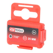 KS Tools 1/4" CLASSIC bit inbus, 25mm, kogelkop, 7/32", set van 5-2