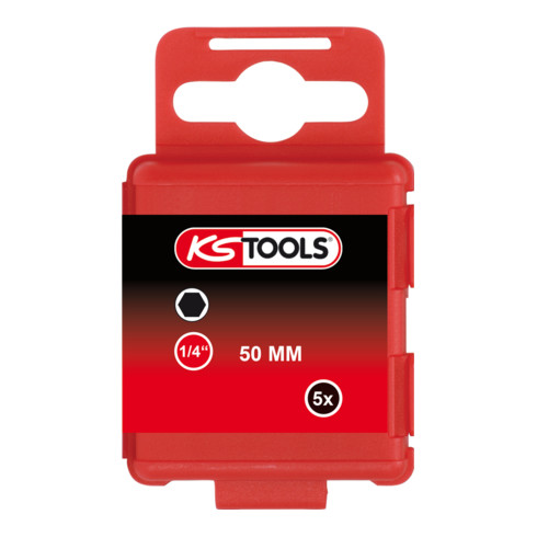 KS Tools 1/4" CLASSIC bit inbus, 50mm, 2,5mm, set van 5