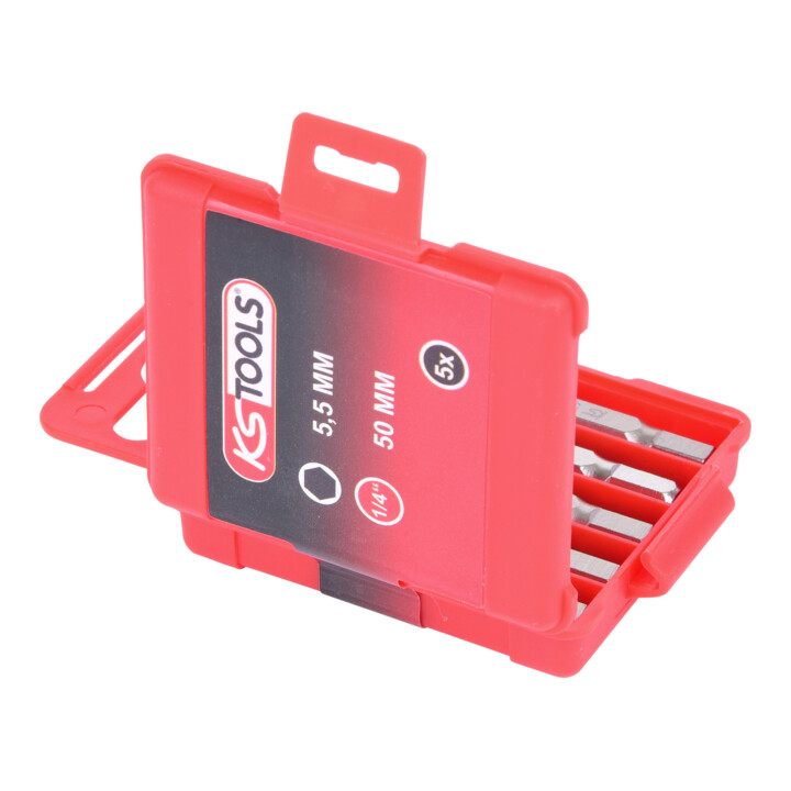 KS Tools 1/4" CLASSIC bit inbus, 50mm, 5,5mm, set van 5