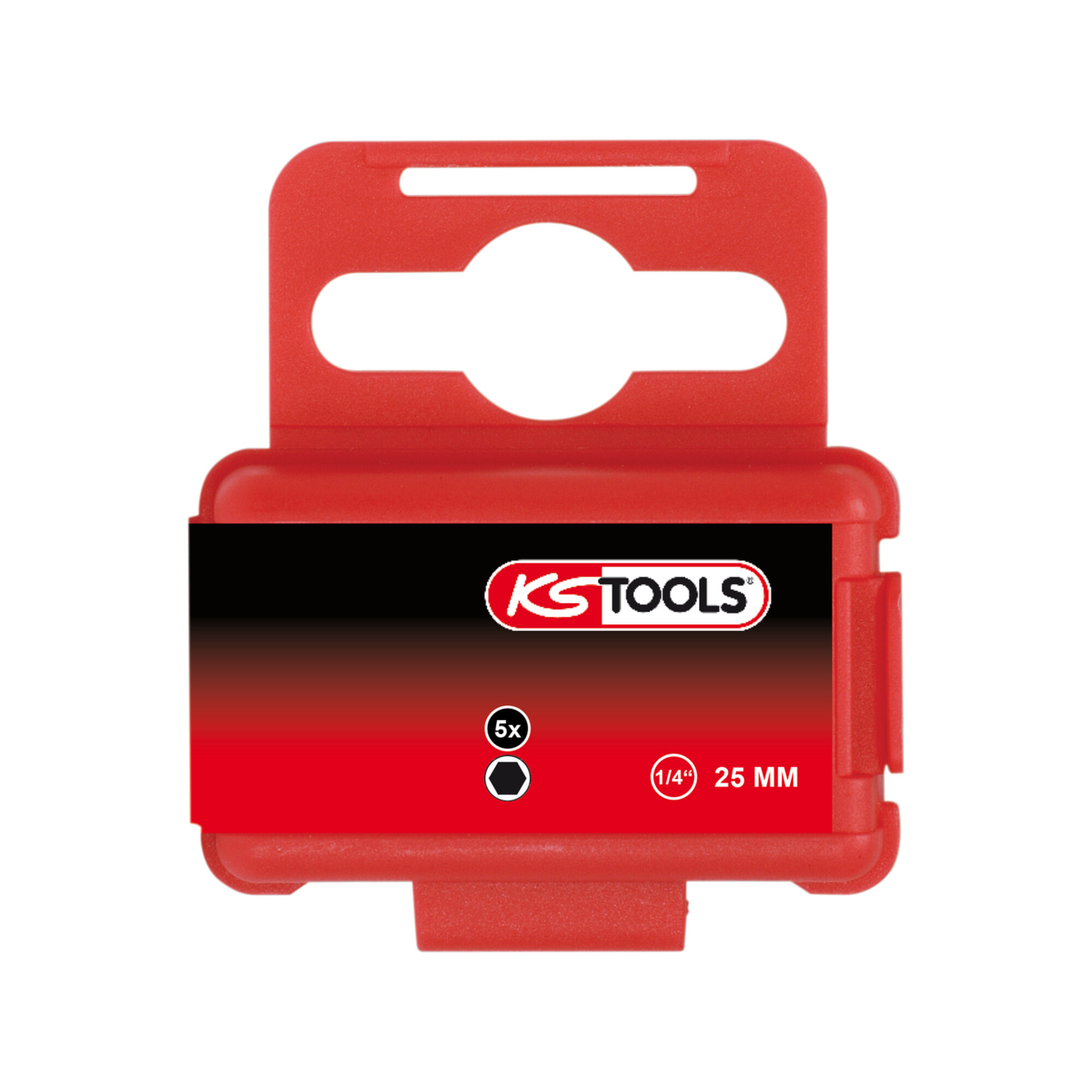 KS Tools 1/4" CLASSIC Bit Innensechskant, 25mm, 1/4", 5er Pack