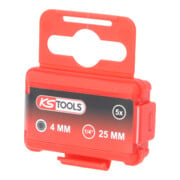 KS Tools 1/4" CLASSIC Bit Innensechskant, 25mm, Kugelkopf, 4mm, 5er Pack-2