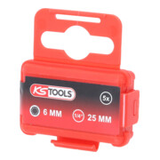 KS Tools 1/4" CLASSIC Bit Innensechskant, 25mm, Kugelkopf, 6mm, 5er Pack-2