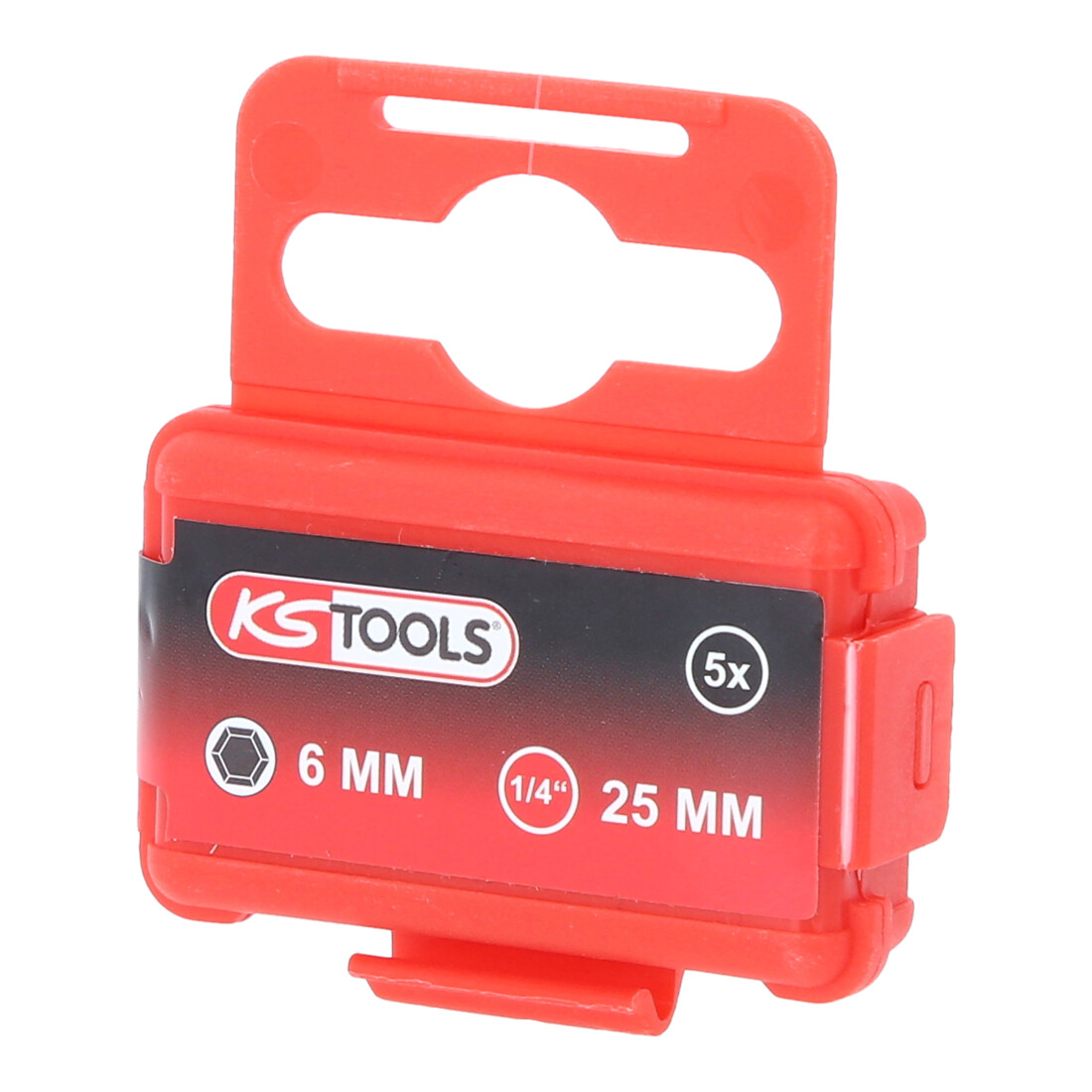 KS Tools 1/4" CLASSIC Bit Innensechskant, 25mm, Kugelkopf, 6mm, 5er Pack