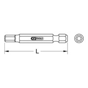 KS Tools 1/4" CLASSIC Bit Innensechskant, Bohrung, 2mm-3