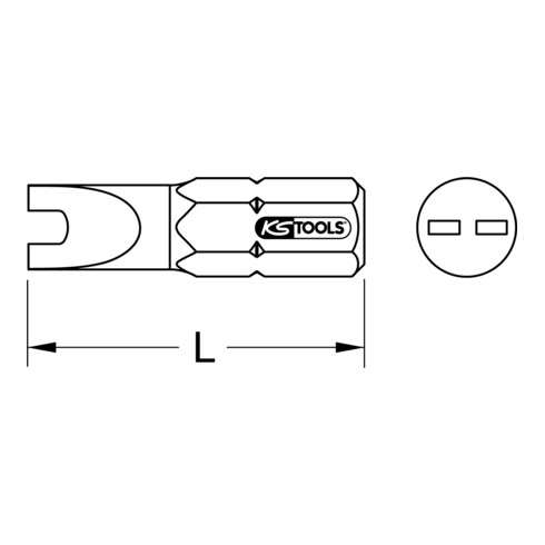 KS Tools 1/4" CLASSIC Bit Spanner, 25mm, 12mm